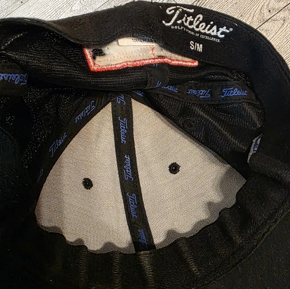 Titleist Black Cap with Blue Embroidery